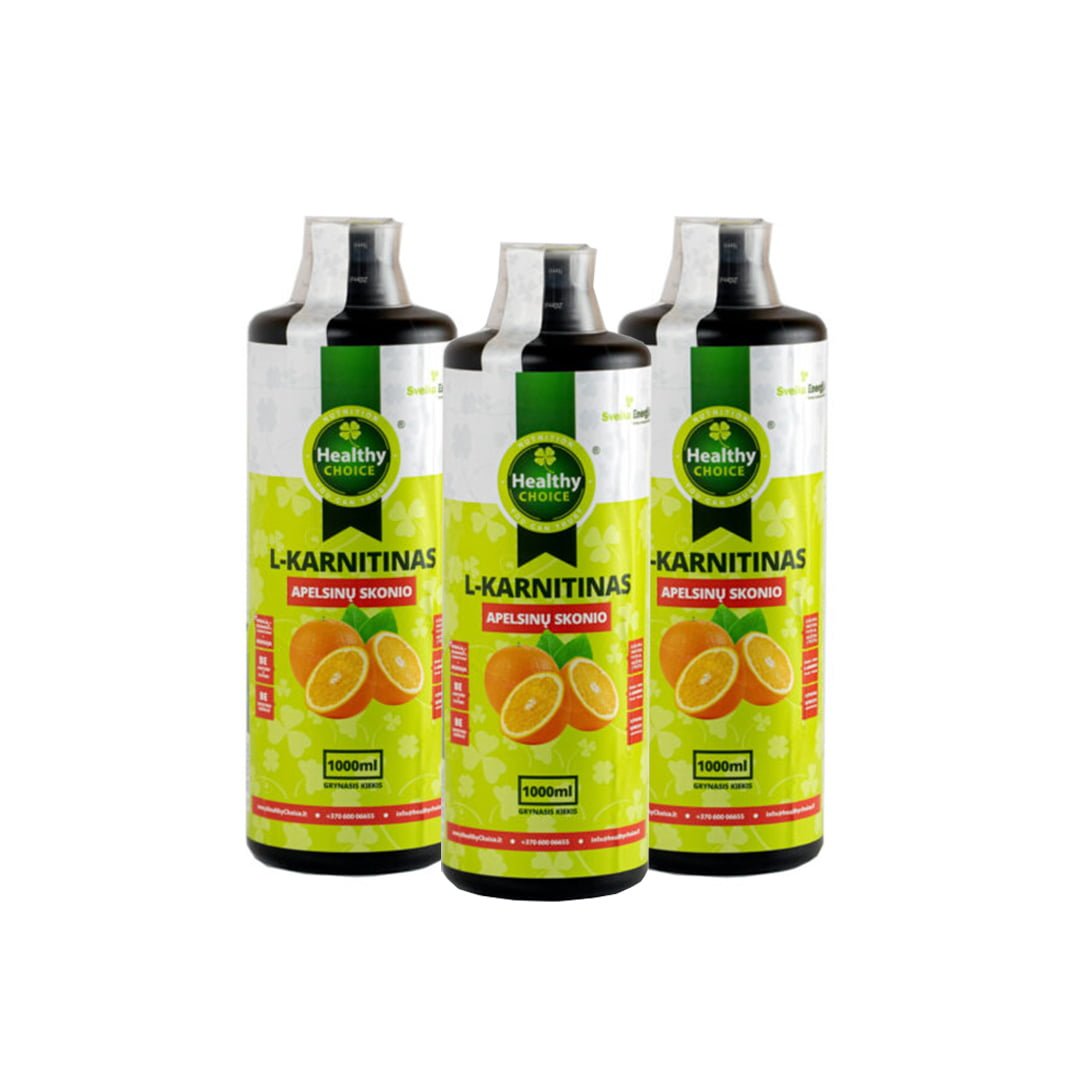 Set: L-Carnitine orange flavor HEALTHY CHOICE, 1000ml (3 pcs.)